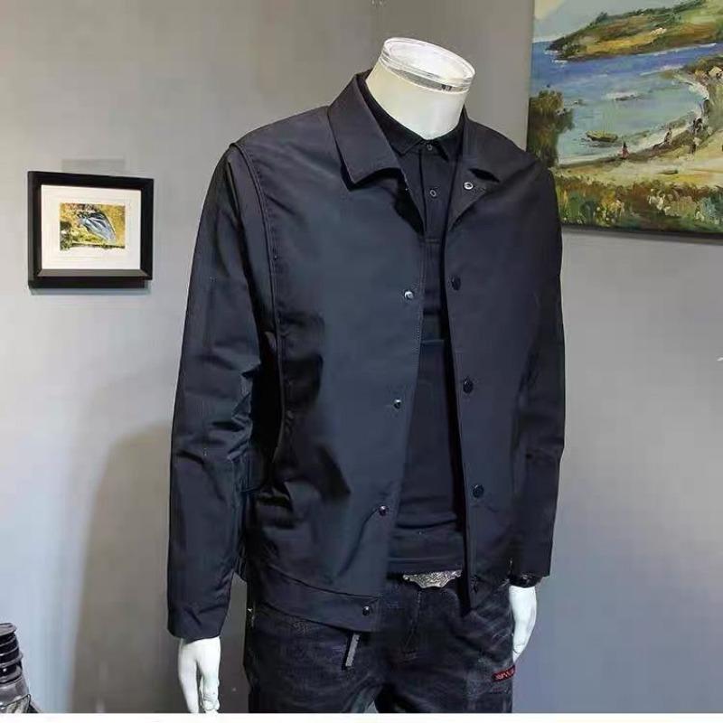 Spring and Autumn Lapel Men's Jacket Korean Style Trendy Slim Top  New Versatile  Clothes