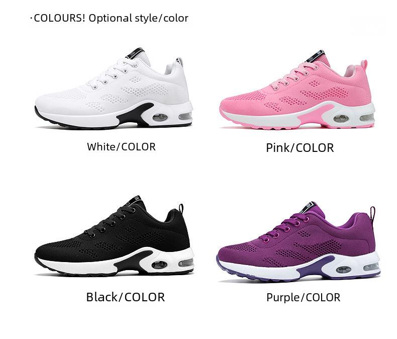 Women's 2025 Korean Style Casual Air Cushion Running Shoes - Breathable, Soft Sole Sneakers