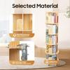 Rotating Bookshelf 360 Degree Display Floor Standing Bookcase Storage Rack Book Display Stand W/ 5 Tiers, Wood Book Shelf