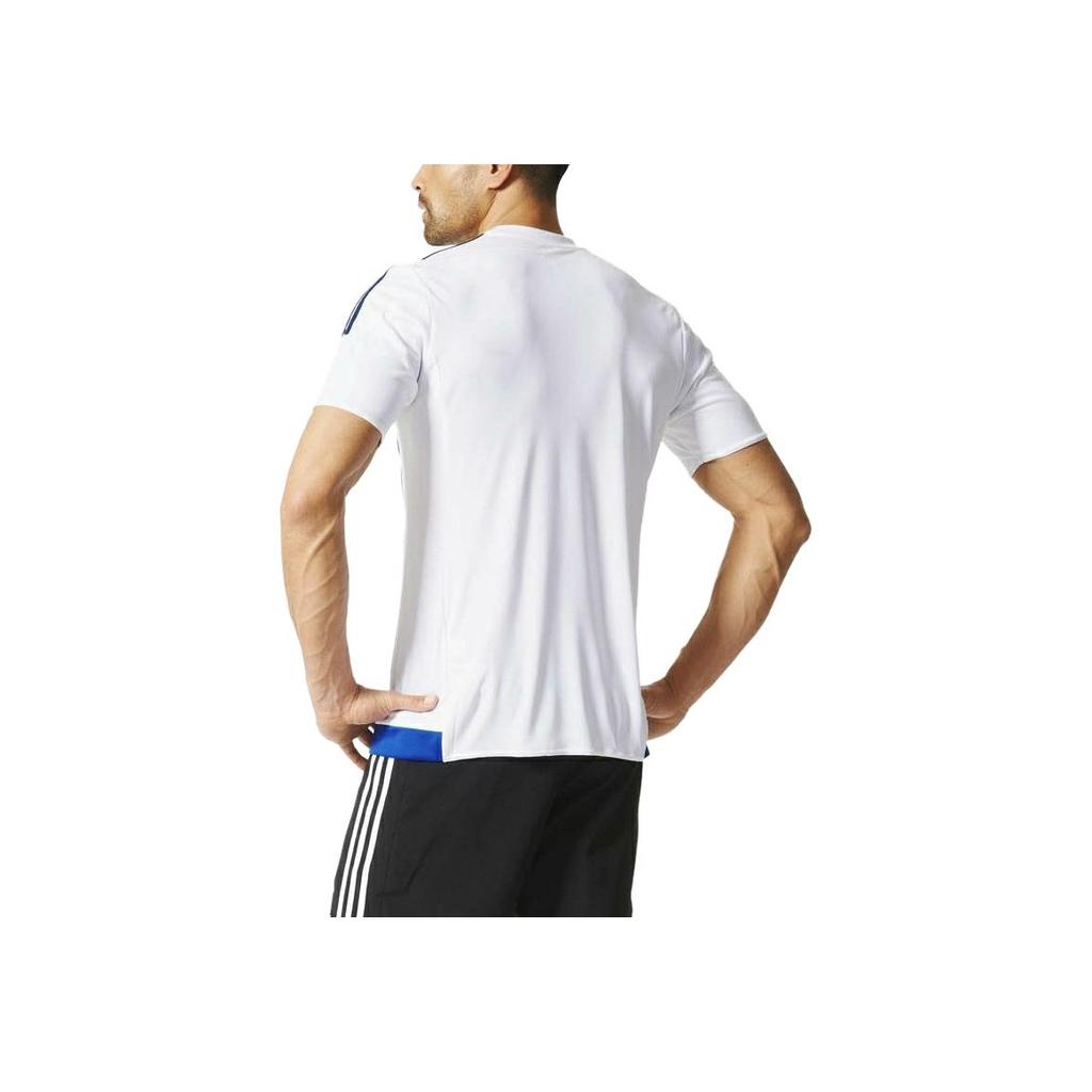 Adidas Logo Sports Round Neck Short Sleeve Football Jersey Retro Men jersey Blue AO1653