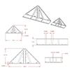 3PCS Metal Marking Square Tube Folding Ruler Stainless Steel Measuring Tools  DIY Enthusiasts