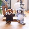 Adorable Cute Plush Raccoon Keychain Pendant Soft Stuffed Toy For Bags And Accessories