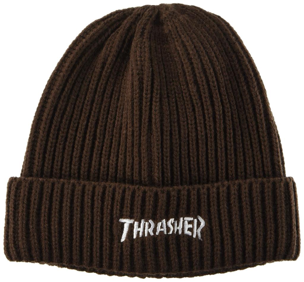 Thrasher Classic Knit Cap MAG LOGO FR (Brand Logo) [19TH-N65 / BEANIE] Hat, Brown,