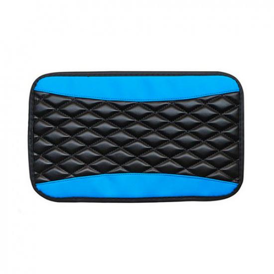 Armrest Mat Car Storage Box Cushion Cover Pad Interior Accessories Black/Blue