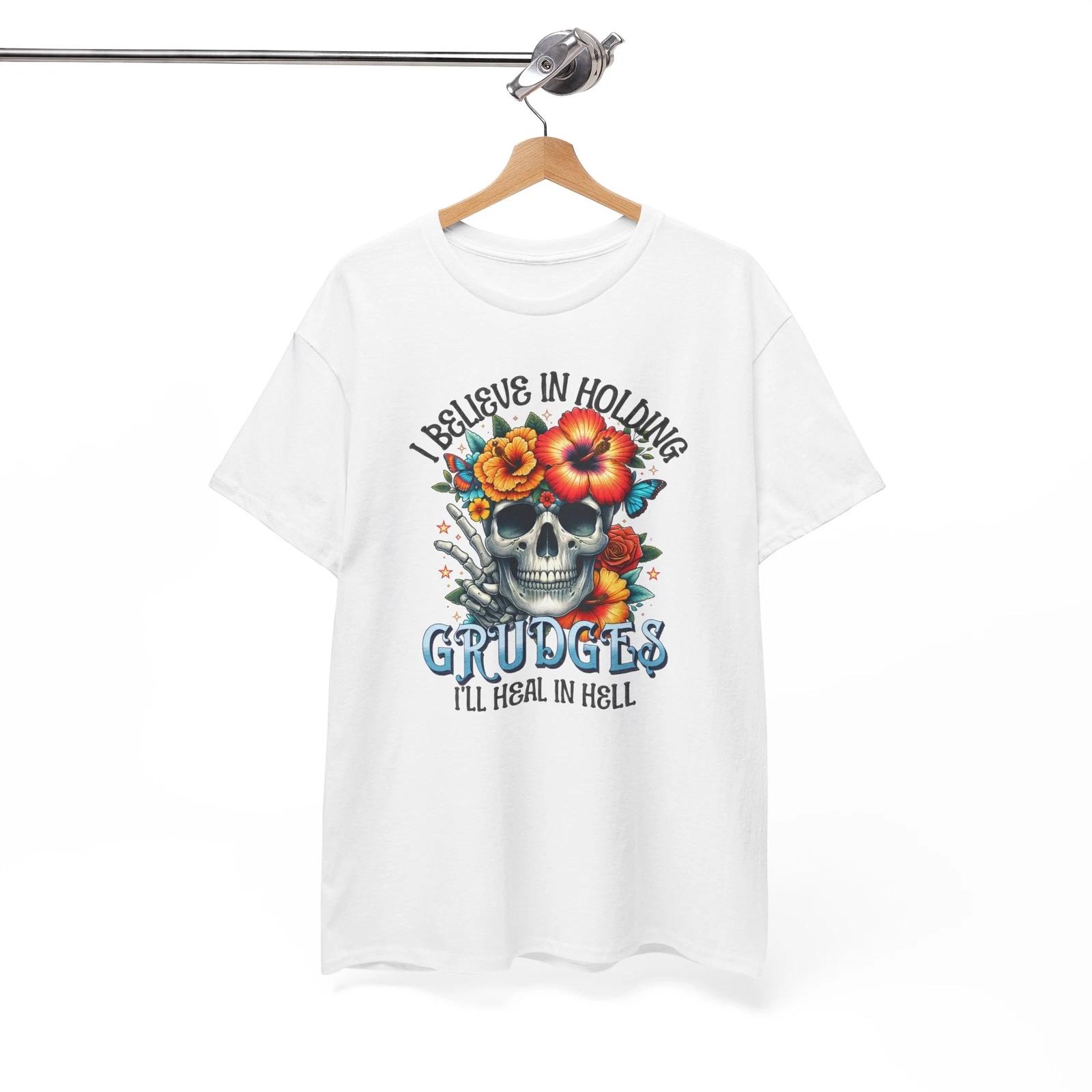Casual & Witty T-Shirt | Smart Humor for Every Occasion | Floral Skull Shirt M