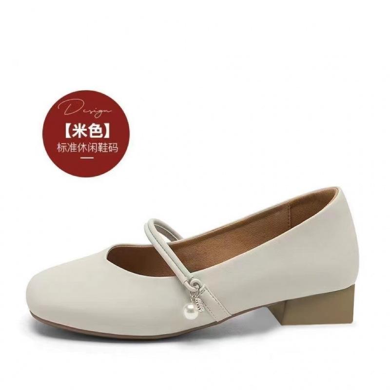 

New French Mary real soft leather women s shoes leather shoes 2025 spring and summer fashion gentle soft sole temperament shallow mouth single shoes 35