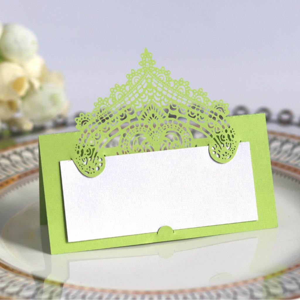 Lace Seat Card Laser Hollow Festival Handwritten Card Wedding Seat Card Name Card Table Number Stand Wedding Decoration Table