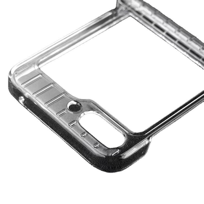 Applicable GalaxyZ Flip5 mobile phone case, luggage, transparent PC Samsung with hinge material case