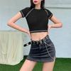 Street Apparel Top Damen Y2K Vintage Tank Top Sommer Top Gothic Punk Shirt Gothic T-Shirt