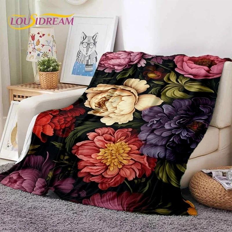 Dream Sun Flowers Nordic Daisy Yumuşak Battaniyeler, Sıcak Tut Atma Battaniyesi Piknik Yatakları Kanepe Ev Yatak Odası Hediyesi için Rahat Battaniye
