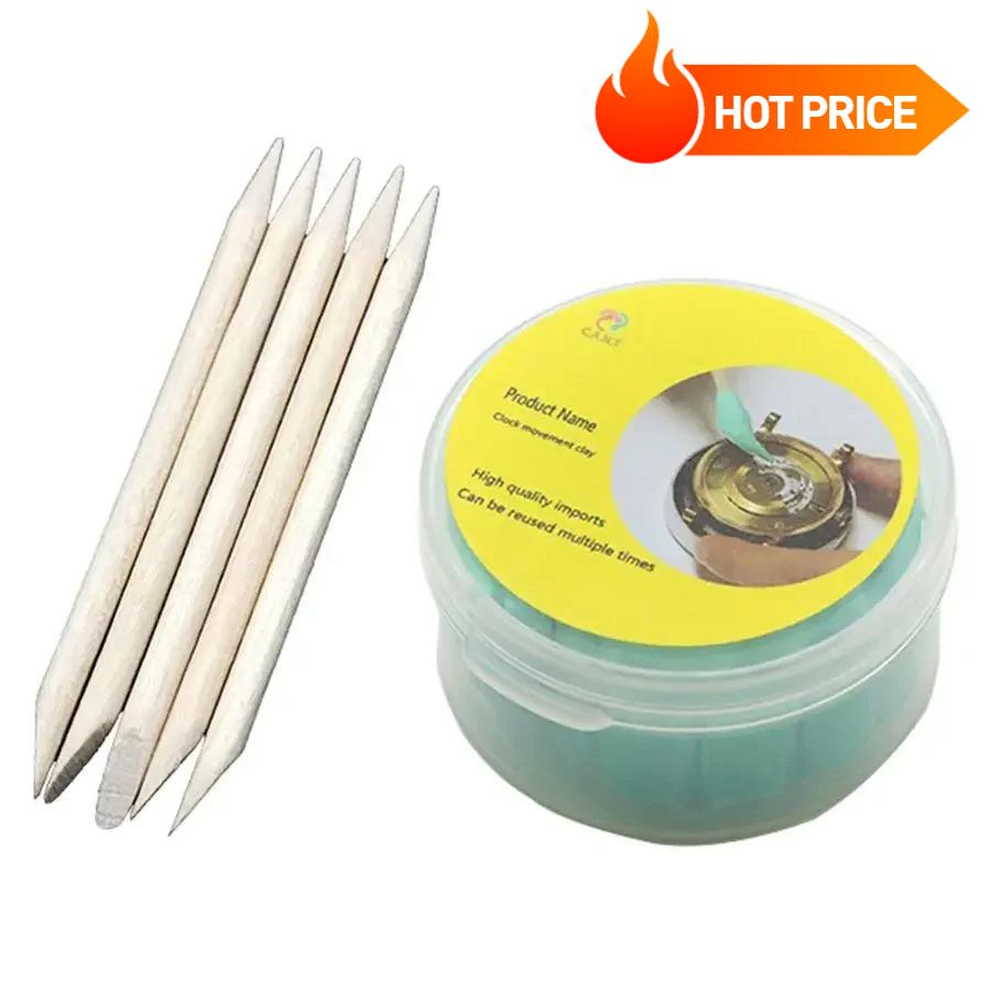 

Новый набор из 6 штук чистящей глины для часов, инструмент для удаления пыли, грязи и жира с циферблата часов, набор инструментов для ремонта часов для часовщика