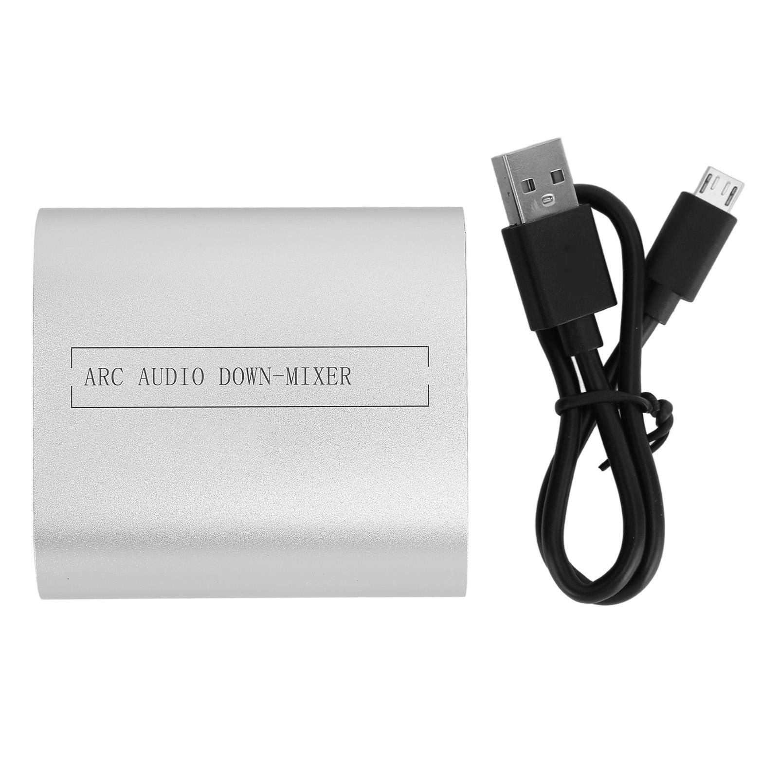 

Интерфейс HD Мультимедиа ARC Даунмикшер Звука Алюминиевый Сплав 3,5 мм Звуковой Микшер для Усилителя