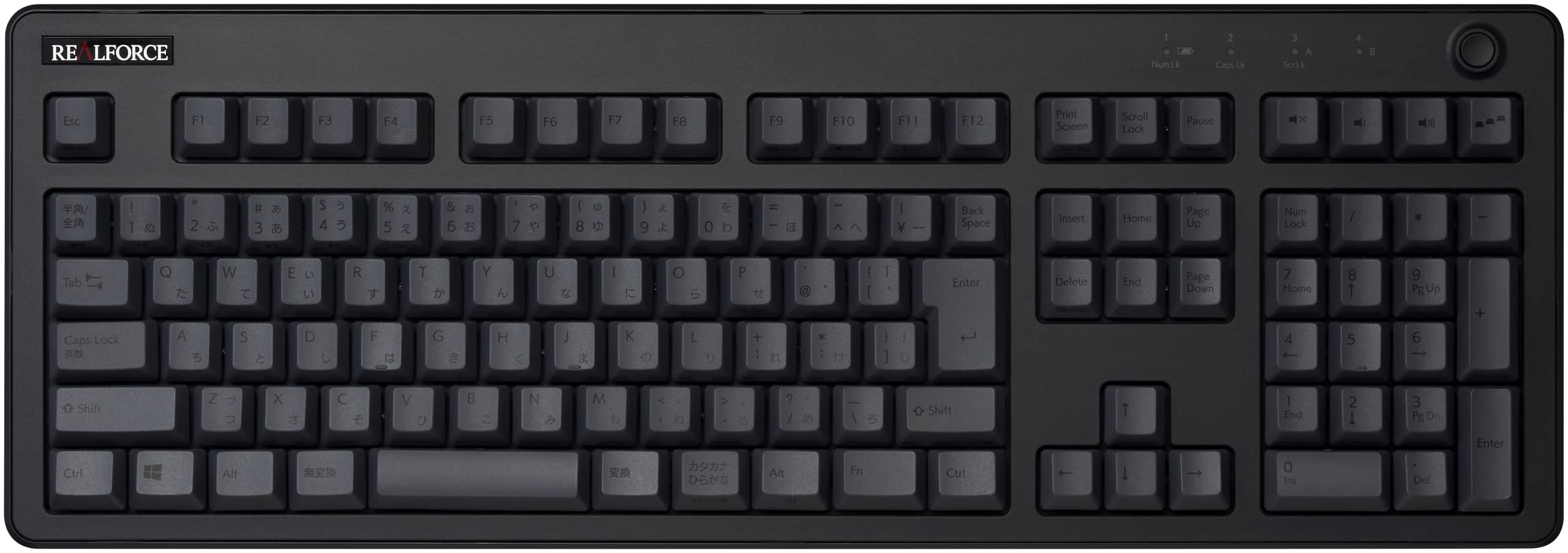 

Клавіатура REALFORCE R3 Hybrid Full 45g Japanese Layout Black Dark Grey R3HA11 & чорний