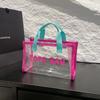 All-match PVC Beach Bag Large Capacity Waterproof Handbag Transparent Jelly Bag  Cosmetic Bag