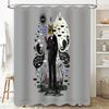 Gothic Horror Shower Curtain Dark Academia Tapestry Macabre Home Decor Spooky Halloween Bathroom Set Vintage Gothic Art