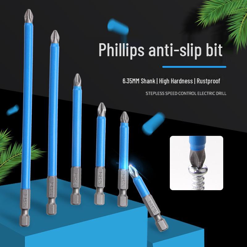 Powerful Anti-Slip Electric Screwdriver Set with Strong Magnetic Double Cross Bits and Super Hard Drill