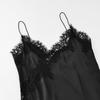 Summer New Style Imitation Silk Lace Slit Inner Dress Satin Suspender Skirt For Women