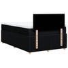 Vidaxl Continental Bed With Mattress, Black, 120X190 Cm, Fabric