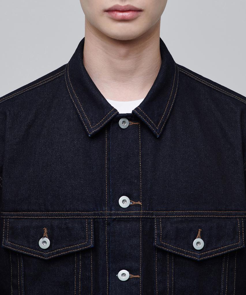 Musinsa Standard Relaxed Denim Trucker Jacket [Deep Indigo]