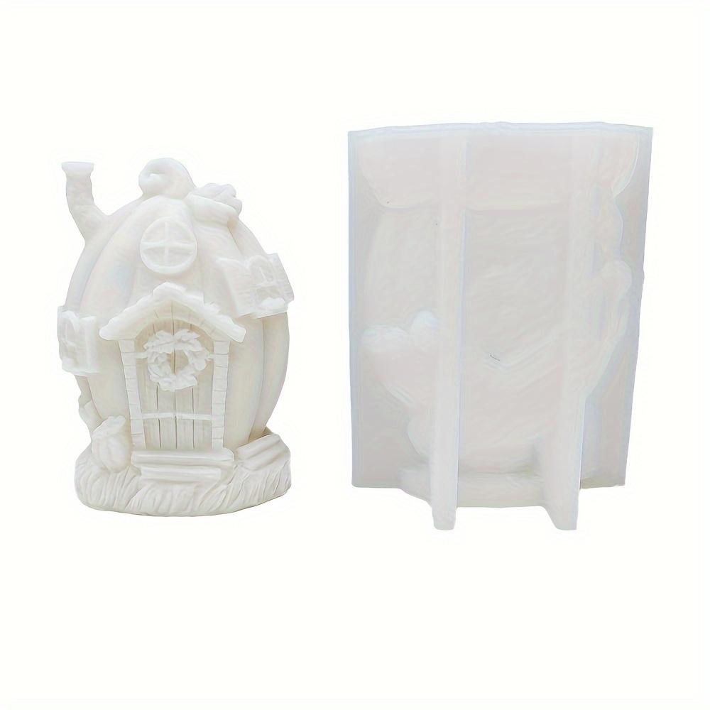 2025 DIY Christmas House Candles Silicone Mold Castle House Concrete Cement Silicone Mould Christmas Gift House Gypsum Molds