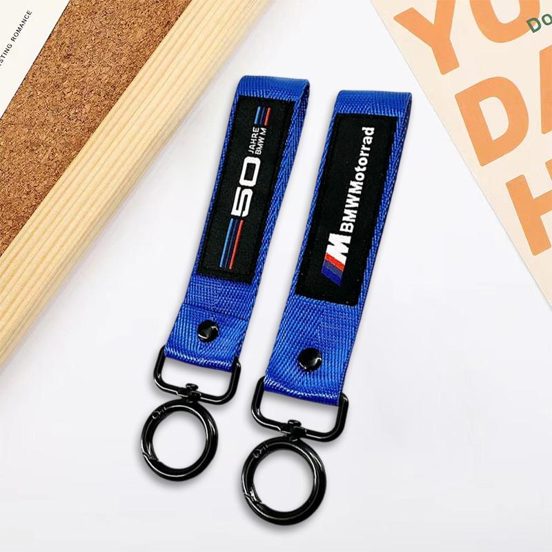 Embroidery Car Keychain Key Chain Motorcycle Logo Keyring Lanyard For BMW X1 X3 X4 X5 E46 E90 F20 E60 E39 F10 M1 M2 M3 M5 M6 E87 gzsh02