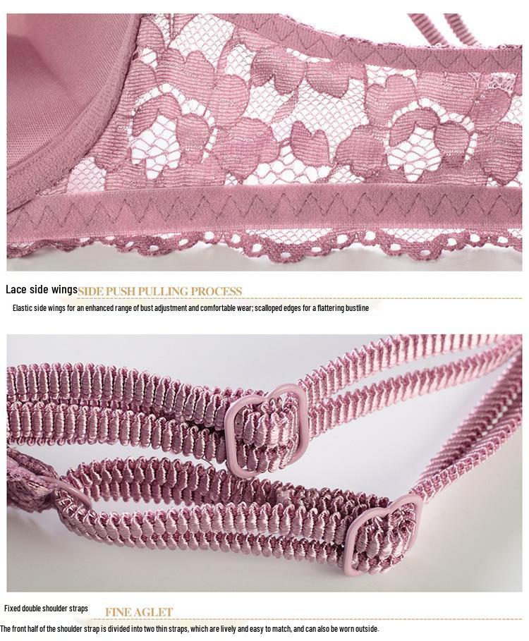 European & American Lace Bra: Enhances Bust, Gathers Side Fat, Prevents Sagging - Sexy & Supportive.