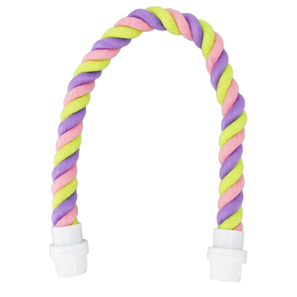 Bird Rope Perch Colorful Bendable Safe Cotton Rope Parrot Stand Toy for Cockatiels Lovebirds