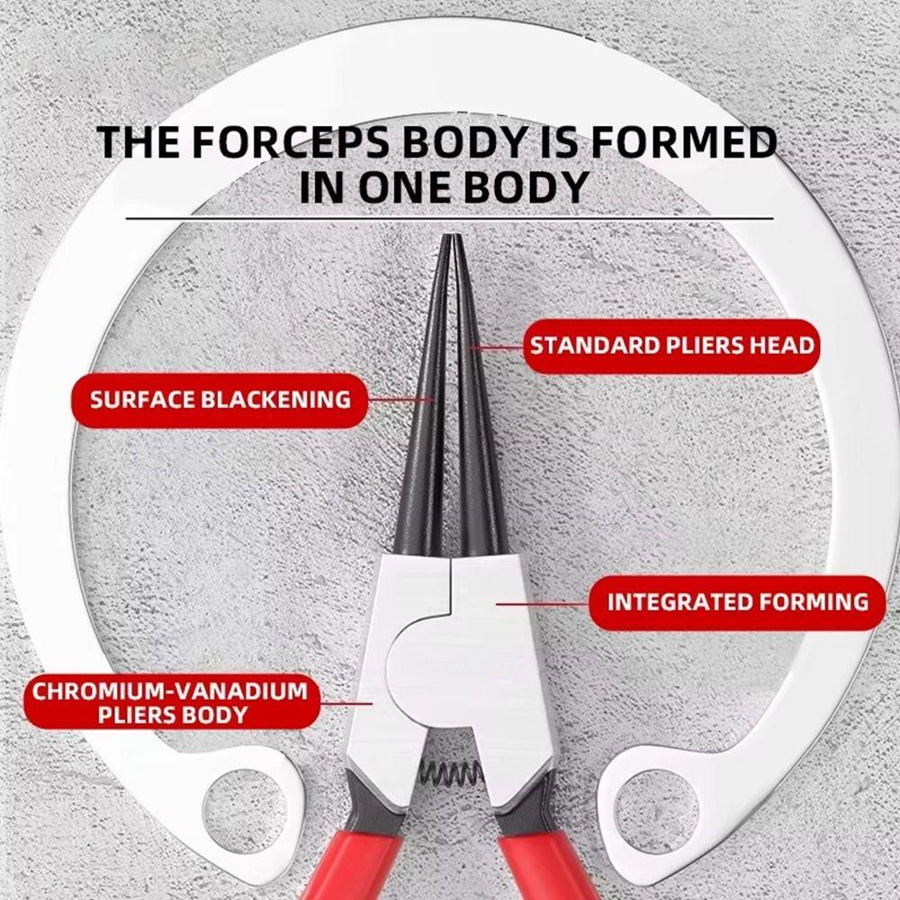 1 Stück 5/7/9 Zoll Zange mit gerader Spitze zum Entfernen, Einbauen, Abziehen von Sicherungsringen, Wellen