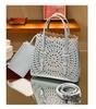 Trendy Carved Calfskin Handbag with Long Crossbody Strap