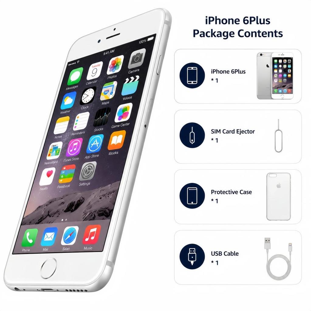 Refurbished Apple iPhone 6 Plus 128GB Black/Gold/Silver 5.5" Big Screen Smartphone Unlocked Global Version