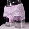 1Pc Panties Sexy Underwear Knickers Pouch Lace Nylon Underpants Men's Shorts Briefs Sissy