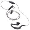 2 Way Radio Headset 2Pin Flexible Black Cable Headset with PTT Button G Shape for Kenwood KPG TH TK