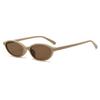 Trendy Tortoise Shell Black Oval Sunglasses Gradient Brown Lens UV400 Protection Unisex Round Frame