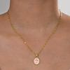 Stainless Steel Cross Pendant Necklace for Women Men Simple Round Colorful Drop Oil Necklace Vintage Punk Versatile Jewelry Gift