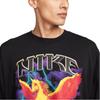 Nike T Shirts Men's Black Crew Neck Moderate Straight Fit FJ1089-010