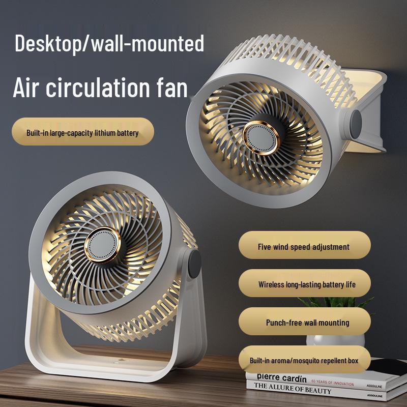 Multi-functional High-Power Silent Air Circulator Fan with Table Lamp