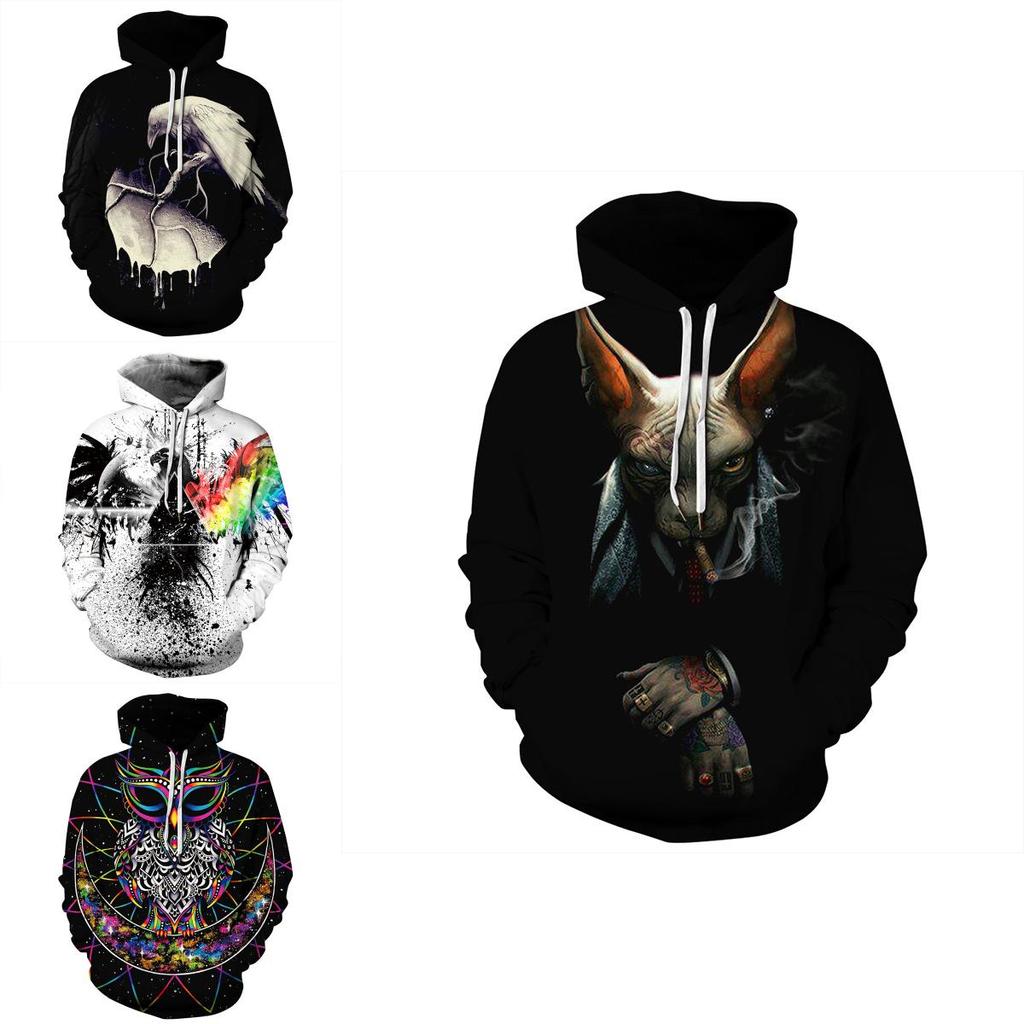 Galaxy Space 3d Wolf Graphics Sweatshirt Jacket Pullover Hoodie Unisex Sweater