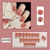 24Pcs Purple Bunny Design Full Coverage Press On Nails Artificial Removable Fake Nail Art Acrylic False Nails Finished