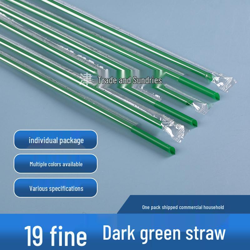 Individually Wrapped Transparent Sharp Tip Boba Straws - Pack of 1