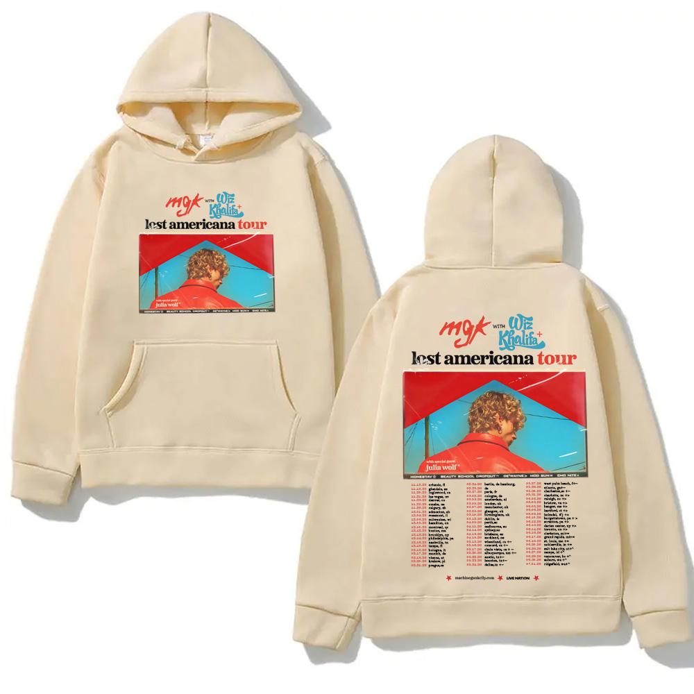 MGK The Lost Americana Tour Herbst/Winter Hoodie 2025-2026 Tour Neue Harajuku Mode Sportbekleidung Bedruckter Sudaderas Hoodie