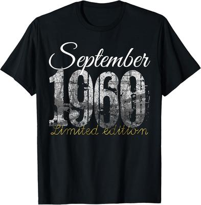 BEST! September 1960 Tee 65 Year Old Shirt 1960 65th Birthday Tee Size S-3XL