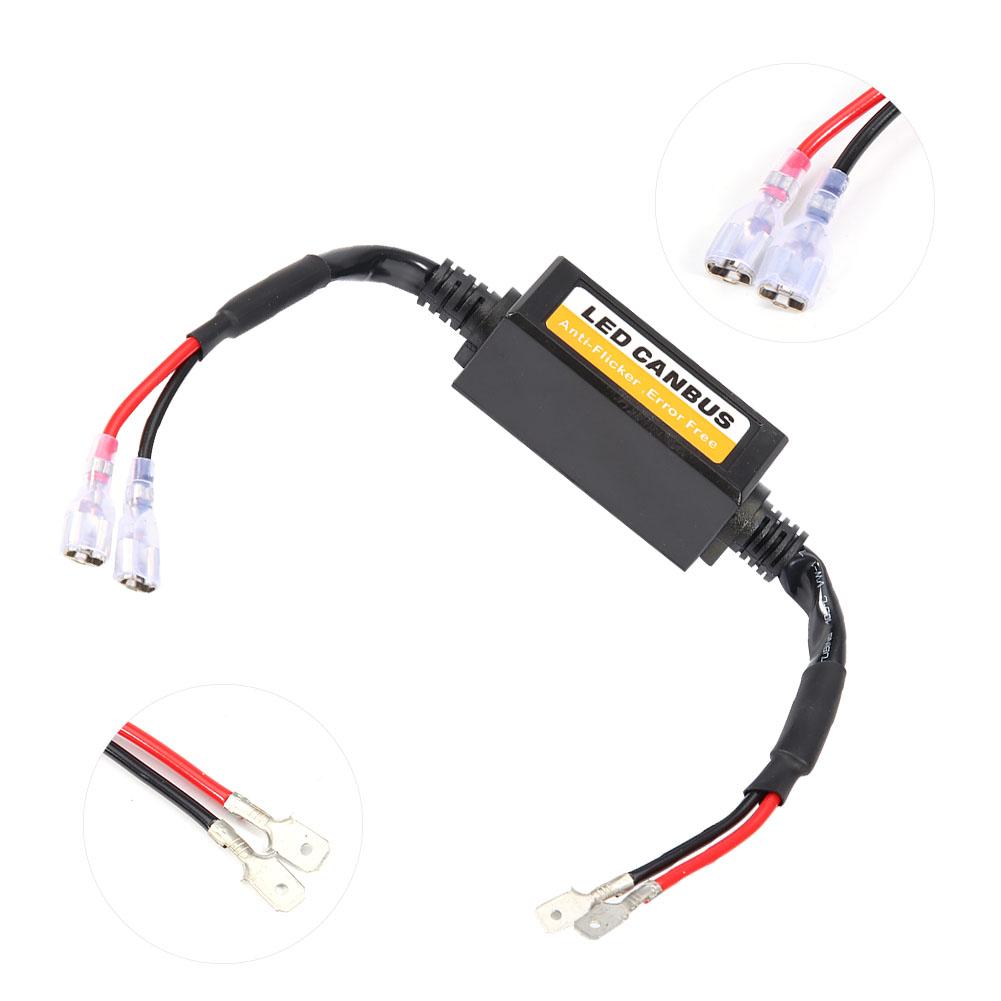 1Pair H1 H3 Canbus LED Headlight Decoder Device Anti Flicker Resistors Error Canceller