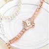 Jw Ladies Niche Luxury Rhombus Gypsy Watch Student Fashion Alloy Bracelet Watch
