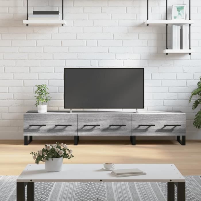VidaXL Meuble TV sonoma gris 150x36x30 cm bois d'ingénierie 829178