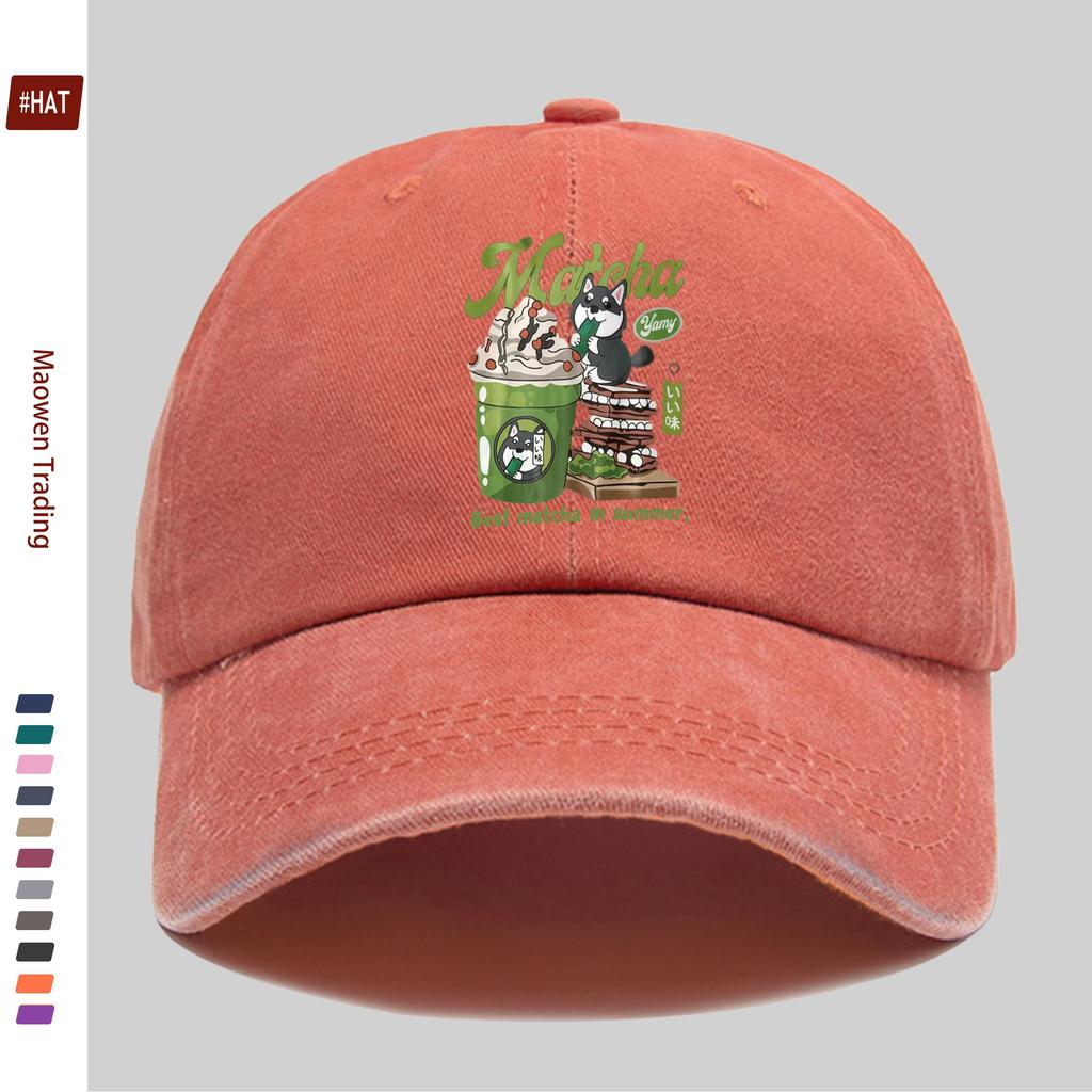 pc Fashion Trendy Cartoon Dog Pattern Printed Baseball Cap with Cute Pet Dog Print Design Decorative Hat Comfortable Lightweig