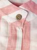 Plus Size Women's Long Sleeve Striped Casual Shirt with Roll-Up Sleeves