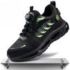 Fashion Rotary Button Safety Shoes Men Steel Toe Sneakers Puncture Proof Work Safety Boots Air Cushion Sport Work Shoes Anti-smash Boots