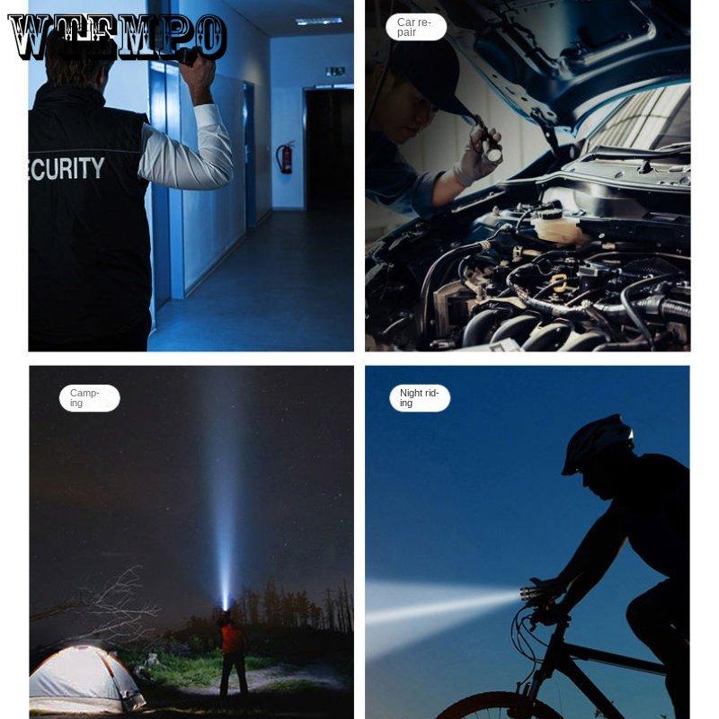 Camping Waterproof Searchlight Portable Home Cob Side Light Usb Rechargeable Outdoor High Power Mini Strong Light Flashlight