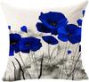 Charming Retro Watercolor Oil Painting Red Poppy Cotton Linen Throw Pillow Case Cushion Cover New Home Office Indoor Decorative