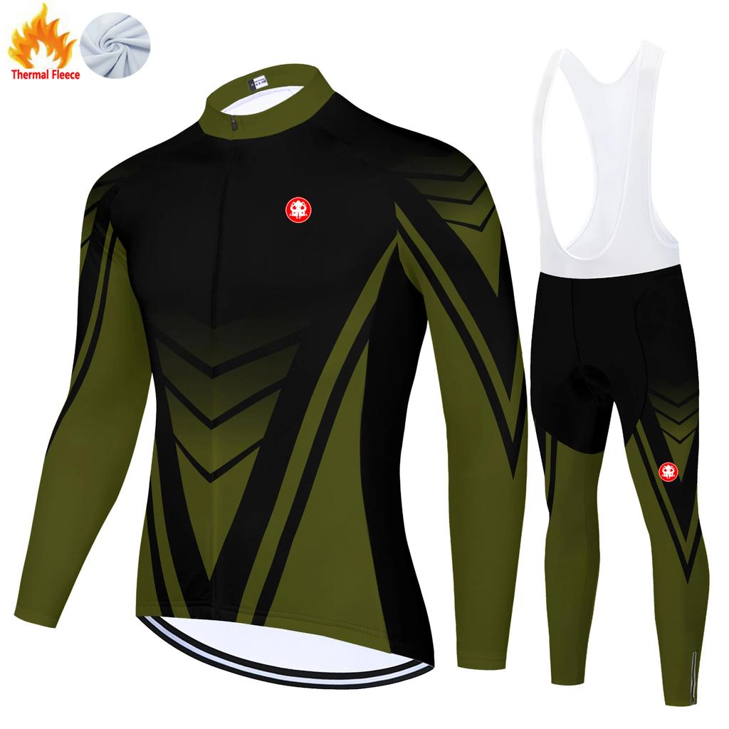 Winter Thermisch Fleece Set Ciclismo Masculino Fietstrui Wielrenkleding Heren Ropa Mtb Hombre Tenue Velo